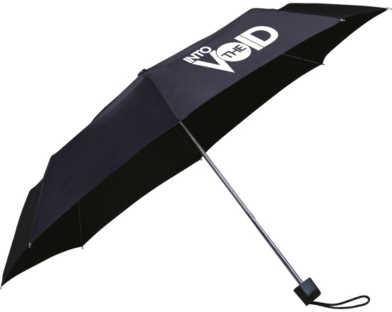 Black Entry Level Telescopic Umbrella With Matching Sleeve & Handle