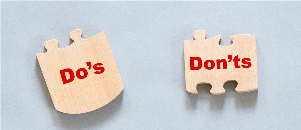 Do's and Don'ts puzzle pieces